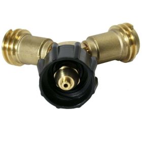 Gas One Propane Tee Adapter - Y Splitter