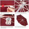 Patio Umbrella Lights 8 Lighting Mode Waterproof Parasol Timer Lamps W/ Remote Controller 104 LED 8 Bundles Warm White