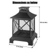 24" Pagoda-Style Steel Wood-Burning Fire Pit with Log Grate and Poker - Black High-Temperature Paint Finish